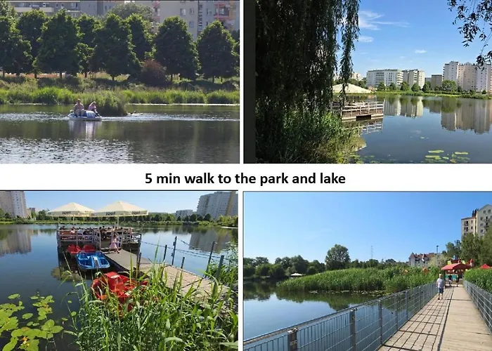 Premium Up To 5p, 15 Min To Center, Tree View, 5 Min Walk To 2 Lakes With Attractions, Vr Googles, Led Fireplace, New شقة